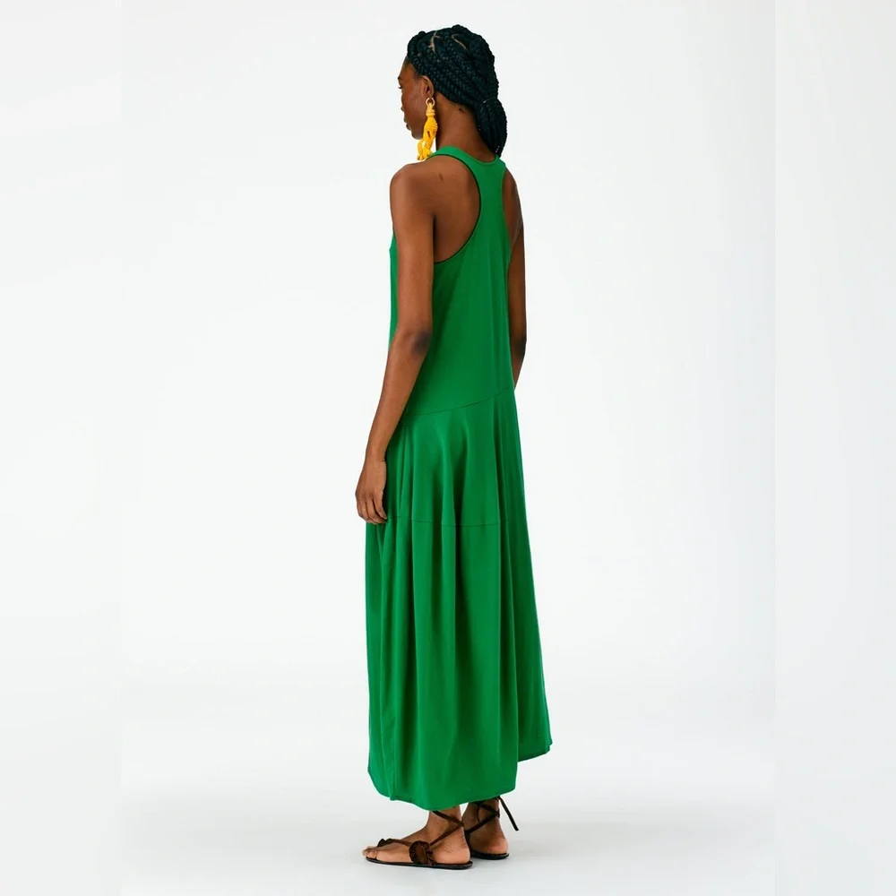 Amazing Green Tibi Sleeveless 100% Peruvian Cotton T-Shirt Dress! Sz 8. - Picture 7 of 10
